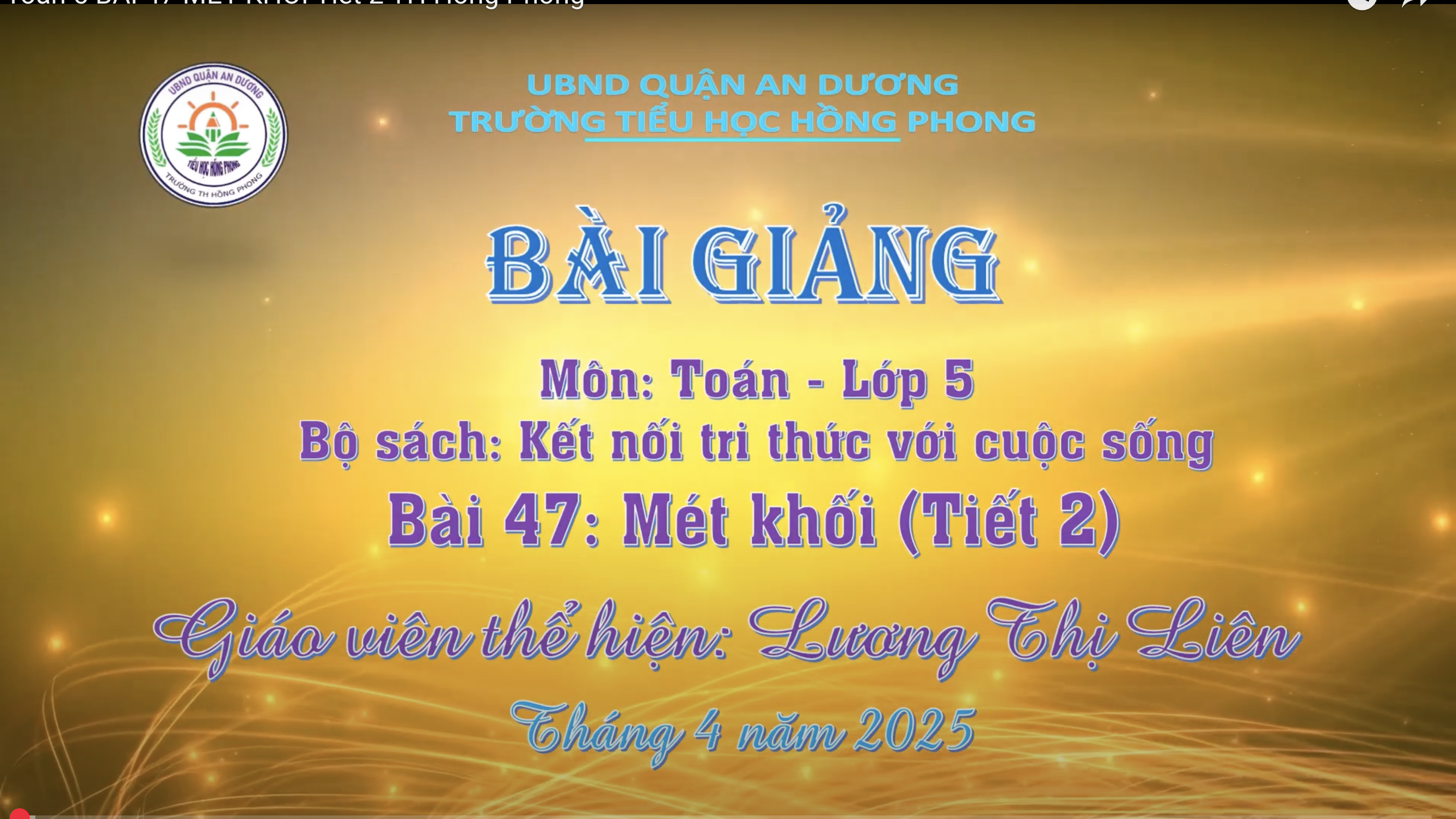Toán 5- Bài 47 Mét khối (tiết 2)